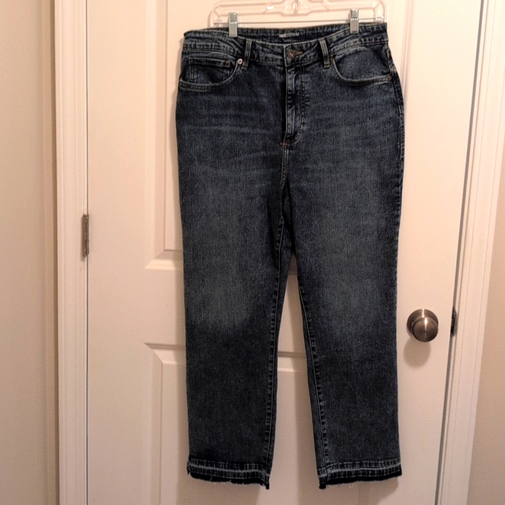 Inc Denim Straight Mid rise jeans With Raw Hem. New with Tags! Size 12. Like New